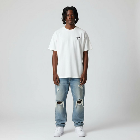 Simplecore IGYB Crewneck T-Shirt (Oversized Unisex - Embroidered Logo)