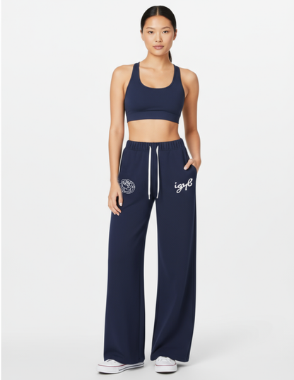 IGYB Peony Sweatpants in Navy