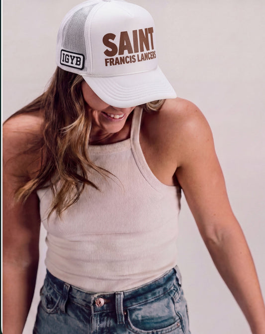 Saint Francis Lancers Trucker Hat - White