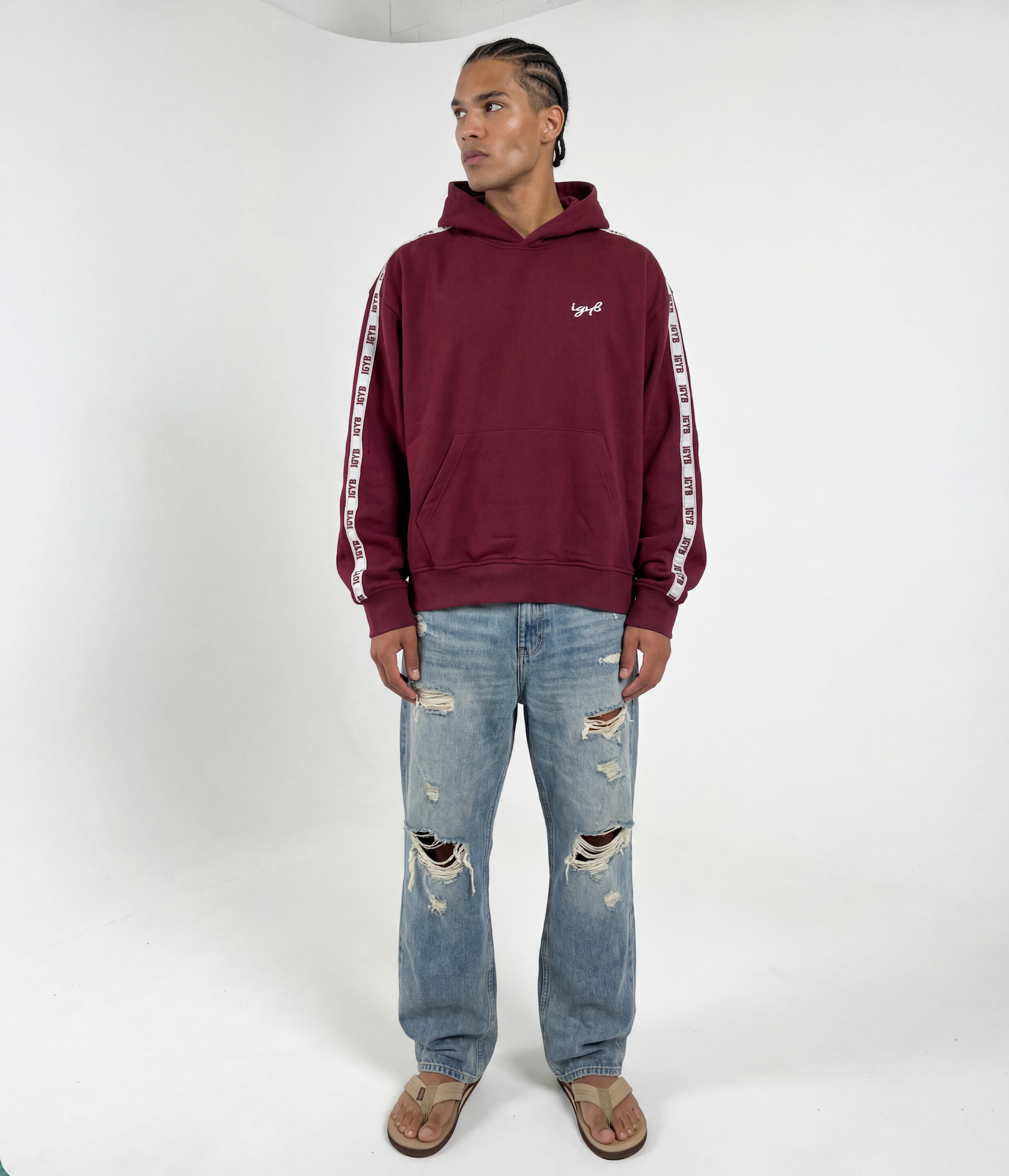 The Balanced Athlete Hoodie: Energy (Maroon)