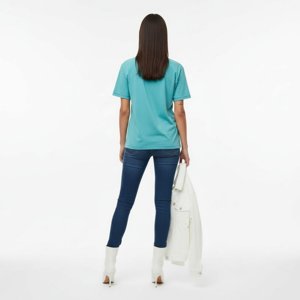 Athlete Crewneck T-Shirt in Sky Blue