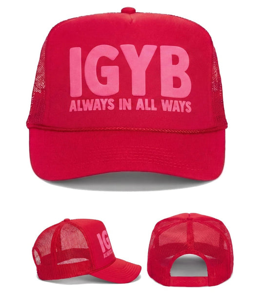 IGYB Trucker Hat in Red